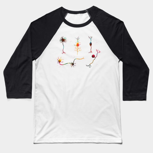 Neuron cells Baseball T-Shirt by erzebeth